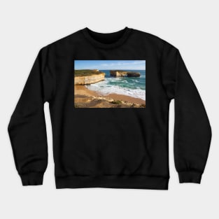 London Bridge, limestone cliffs Port Campbell, Victoria, Australia. Crewneck Sweatshirt